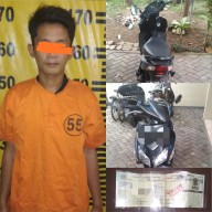 Nekat, Bapak Muda ini Gondol Sepeda Motor Temannya