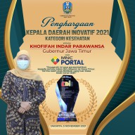 Jatim Tanggap Covid-19, Khofifah Raih Kepala Daerah Inovatif 2021 Kategori Kesehatan
