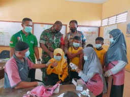 Polres Bojonegoro Sasar Bocah Kecil Untuk Lakukan Vaksinasi