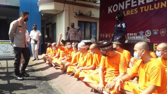 Hasil Kerja Selama Januari, Polres Tulungagung Ringkus 35 Tersangka Kasus Narkoba