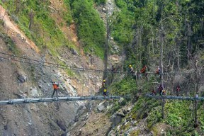 Jembatan Gantung Gladak Lumajang Ditargetkan Selesai Sebelum Lebaran