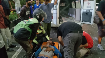 Kecelakaan Empat Kendaraan di Buduran, Pemotor Sampai Terjun Bebas dari Fly Over