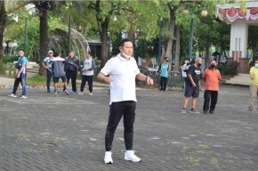 Vakum Dua Tahun, Senam Jumat Sehat di Alun-alun Lamongan Kembali Digelar