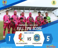 Sepakbola Putri Lamongan Cukur Bojonegoro 5-1 di Porprov 2022
