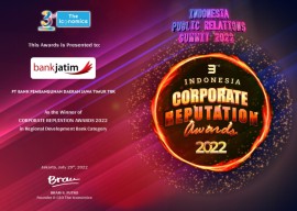 Bank Jatim Raih Penghargaan  Corporate Reputation Awards 2022