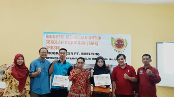 Hari Kedua Industri Mengajar, PT Smelting di SMK Nurul Islam Gresik, Siswa Antusias