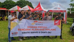 Peduli Banjir : 150 Motor Honda Milik Korban Banjir Malang Dapat Layanan Servis Gratis