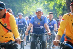 Ribuan Bikers Ikuti Gowes Bareng HUT ke-77 TNI dan ke-51 Korpri di Lamongan