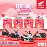 Februari Romantis, Dealer Honda NTT Berikan Potongan Tenor 3 Kali untuk Pembelian Skutik