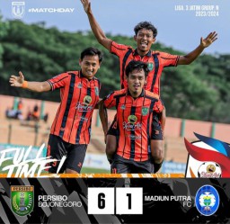 Persibo Bojonegoro Vs Madiun Putra 6 - 1, Bayu Nugroho Quattrick
