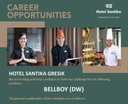 Ada Lowongan Kerja Posisi Bellboy di Hotel Santika Gresik, Berikut Besaran Gajinya