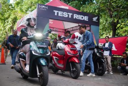 Antusias Komunitas Honda Berakhir Pekan Bersama New Honda Stylo160