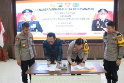 Polres Gresik Jalin Kerja Sama Dengan Universitas Muhammadiyah Gresik