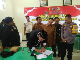 Polsek Benjeng Hadiri Deklarasi Damai dan Halal Bihalal Bersama Perguruan Silat