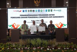 Pembentukan KUB Bank Jatim dan Bank NTB Syariah Tuntas, Shareholder Agreement Diteken