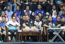 Pj. Gubernur Adhy Nobar Final Four Proliga 2024 Bareng SBY dan AHY di GBT