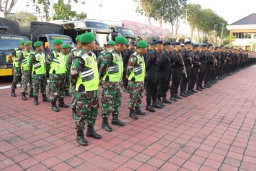 Sebanyak 336 Aparat Gabungan TNI-Polri Siap Amankan Pengesahan Warga Baru PSHT di Gresik 