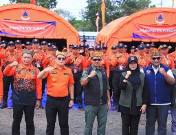 Sarasehan Gelar Peralatan Penanggulangan Bencana 2024, Pj. Gubernur Adhy Ungkap Logistik Kebencanaan Jatim Sangat Baik