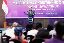 Hadiri Pelantikan DPW MUKI Jatim, Pj. Gubernur Adhy Ajak Bersinergi Bangun Moderasi Beragama