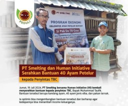 Smelting Berikan Bantuan Ternak Produktif Kepada Penyintas TBC di Gresik