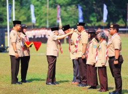 Pj. Sekdaprov Jatim Harapkan Pramuka Garda Terdepan Berjiwa Pancasila Jaga NKRI