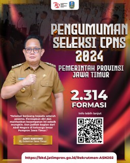 Pemprov Buka Seleksi CPNS 2.314 Formasi, Pj. Gubernur Adhy: Ini Terbesar Sepanjang Sejarah Jawa Timur