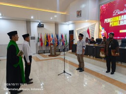 KPU Sidoarjo Gelar PAW PPK, Ketua KPU Fauzan Lantik Anggota Baru PPK Candi