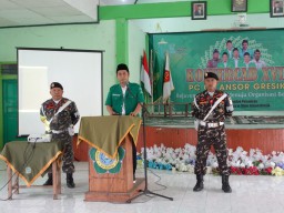 Buka Konfercab GP Ansor Gresik, Ketua PW Ansor Jatim Musaffa Safril Tekankan Semangat Persatuan dan Pengabdian