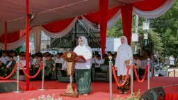 Upacara Hari Santri Berlangsung Khidmat, Bu Min: Hari Santri Bukan Hanya Milik Santri