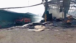 Pabrik Kayu di Kabupaten Gresik Ludes Terbakar, Dipicu Korsleting Panel
