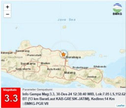 Gempa Bumi Guncang Kabupaten Gresik, BMKG Imbau Masyarakat Tak Panik