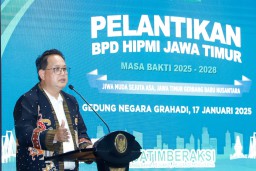 Saksikan Pelantikan BPD HIPMI Jatim 2025-2028, Pj. Gubernur Adhy Pesankan Semangat Agent of Change Ekosistem Perekonomian