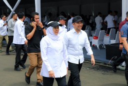 Gladi Bersih H-1 Pelantikan Kepala Daerah dan Wakil Kepala Daerah, Khofifah-Emil Semangat Baris-berbaris dari Monas ke Istana Negara