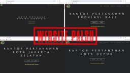 Waspada! Situs Web Palsu Mengatasnamakan Satker Kementerian ATR/BPN Beredar