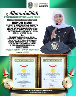 Gubernur Khofifah Komitmen Wujudkan MPLS Ramah, Kampanyekan Ramah Anak, Edujatif, Inklusif  dan Anti Bullying