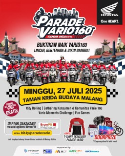 Ribuan Pecinta Honda Vario Siap Ramaikan Malang dalam Parade Vario Besok