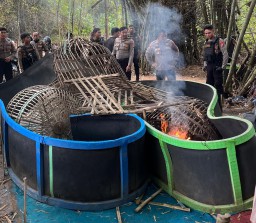 Arena Judi Sabung Ayam Masih Ada di Gresik, Dibakar Polisi Karena Meresahkan Warga