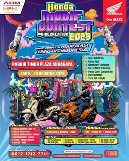 Honda Modif Contest 2025 Hadir di Surabaya, Ratusan Motor Modifikasi Siap Bersaing