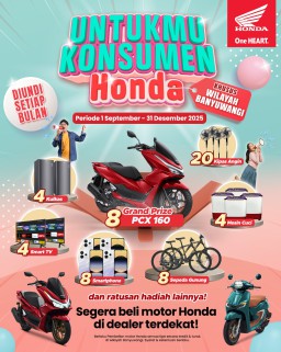 Beli Motor Honda di Banyuwangi, Raih Kesempatan Bawa Pulang PCX 160 dan Hadiah Spektakuler