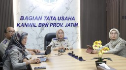 Ikuti Zoom Stranas PK, BPN Jatim Komitmen Tingkatkan Nilai ITKP dan Perkuat Pencegahan Korupsi