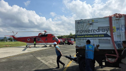 Pulihkan Objek Vital, PLN Terbangkan Genset 250 kVA dengan Helikopter untuk Listriki RSUD Datu Beru Takengon