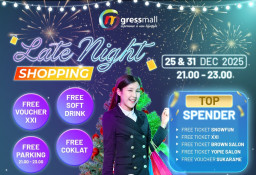 Gressmall Hadirkan Late Night Shopping, Ragam Promo dan Hadiah Meriahkan Akhir Tahun