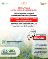 Astra Honda SDGs Future Leaders 2026 Resmi Dibuka, Total Apresiasi Capai Rp155 Juta