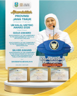 Pemprov Jawa Timur Borong Tiga Penghargaan UB Halal Metric Award 2026, Gubernur Khofifah