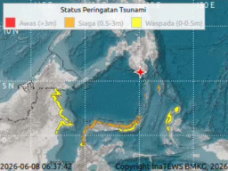 Gempa M 7,7 Guncang Sulut, BMKG Catat Tsunami di Talaud, Sitaro, dan Halmahera Barat
