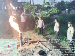Sumur Bor Warga di Omben Sampang Mendadak Semburkan Api Setinggi Satu Meter