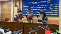 Satreskrim Polres Kediri Ringkus 3 Pelaku Curanmor Amankan BB 6 Motor