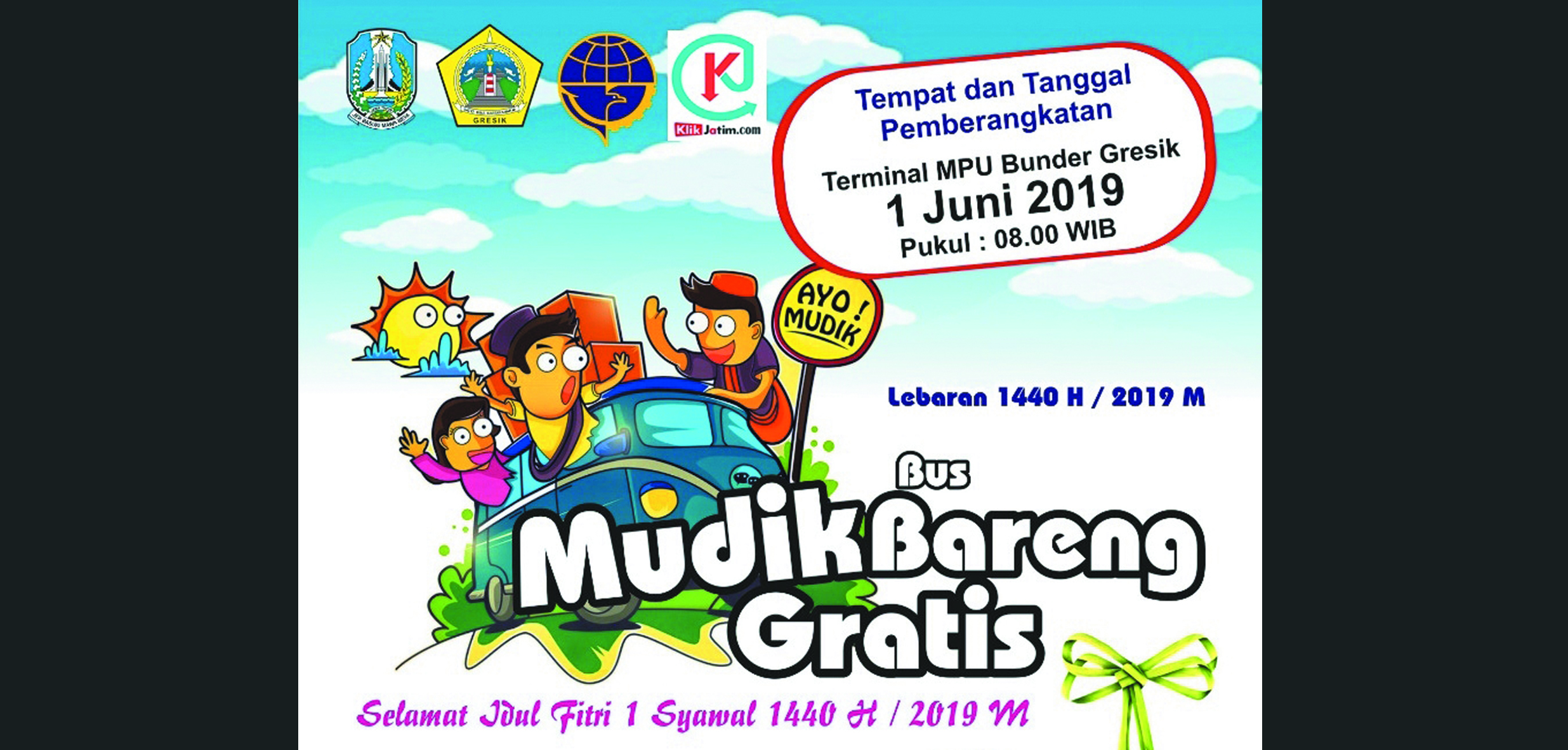 Mudik Gratis Tahun 2019 di Gresik Siap Diberangkatkan Besok