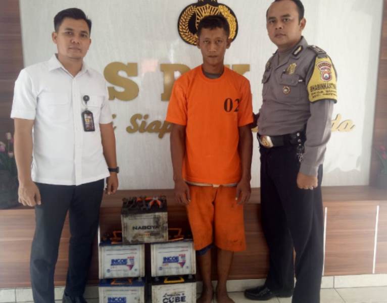 Belum Kelar Nyuri, Maling Aki Ini Sudah Diciduk Polisi
