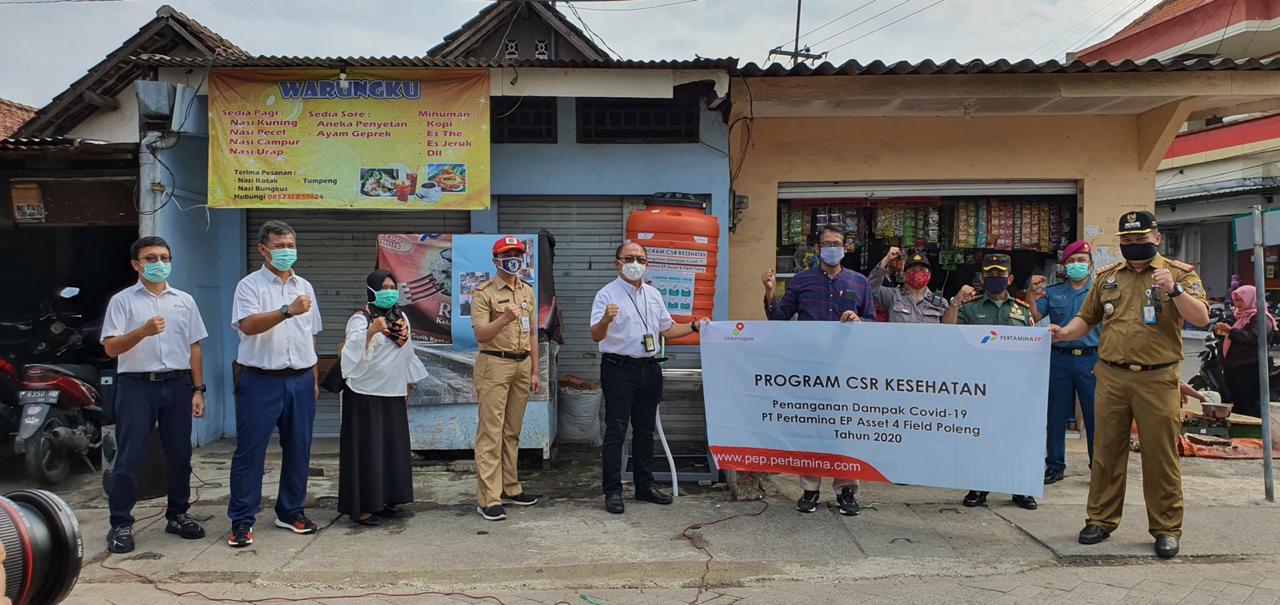 Pertamina EP Asset 4 Polleng Bantu Tempat Cuci Tangan